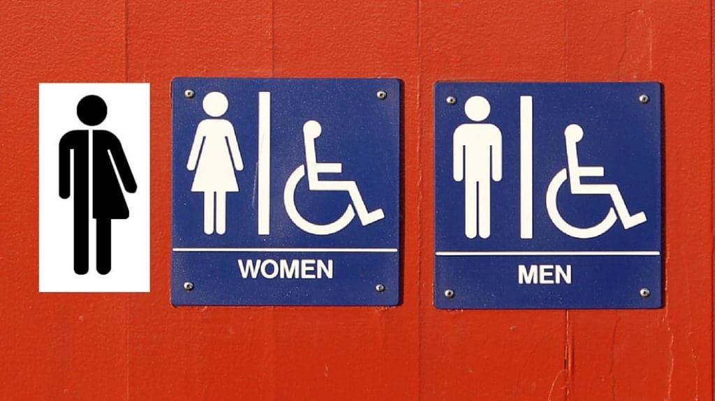 Public restroom sign
