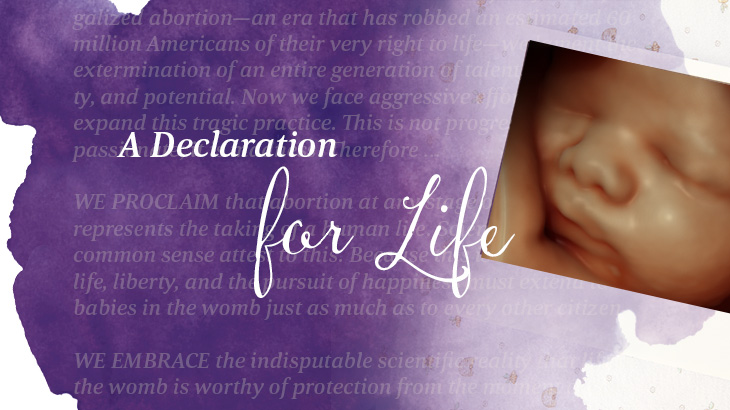 Make a Stand for Life – Sign the Declaration for Life
