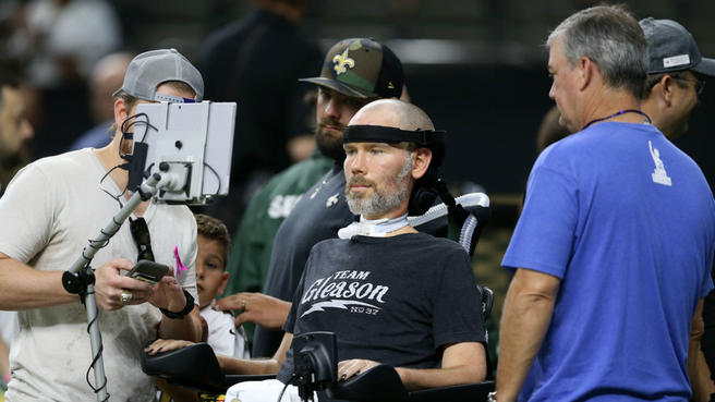 Steve Gleason receives the Congressional Gold Medal for his ALS work