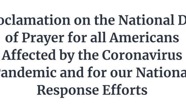 Did You See President Trump’s Call to National Prayer?