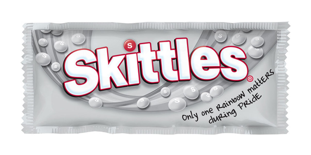 Skittles Goes Gray for Gay Pride