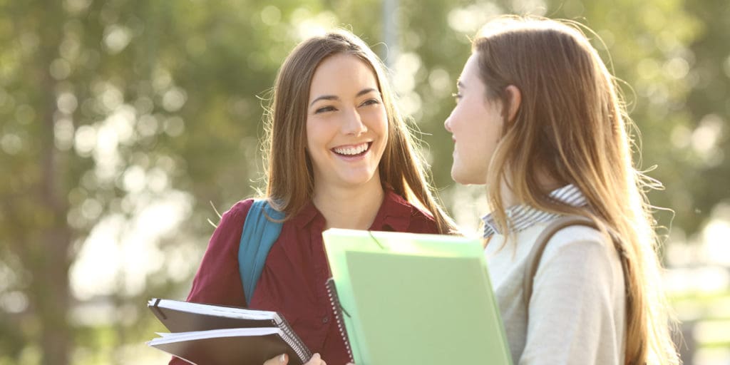 Two female college students