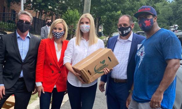 Ivanka Trump and Pastor Paula White Pass Out Food Boxes to Needy Families in Washington D.C. Area