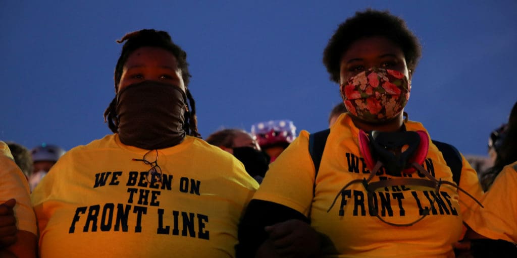 Protestors in Portland