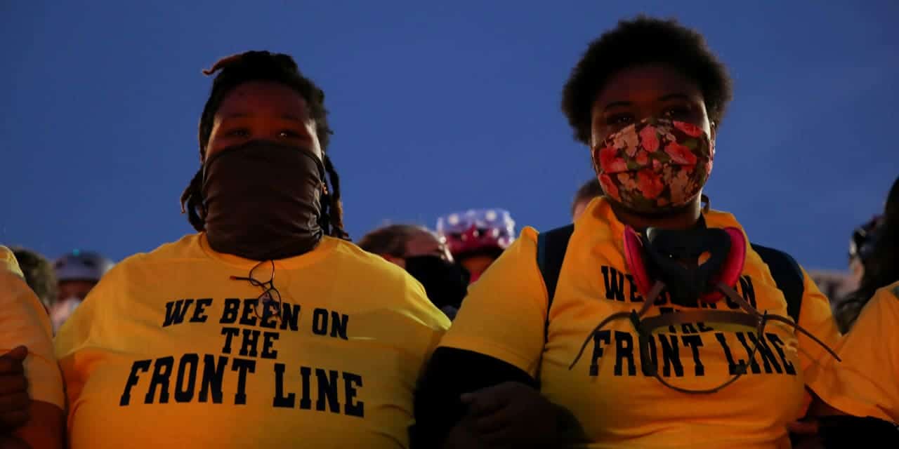 Protestors in Portland