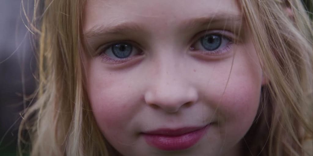 Little girl with blue eyes