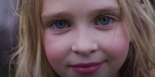 Little girl with blue eyes