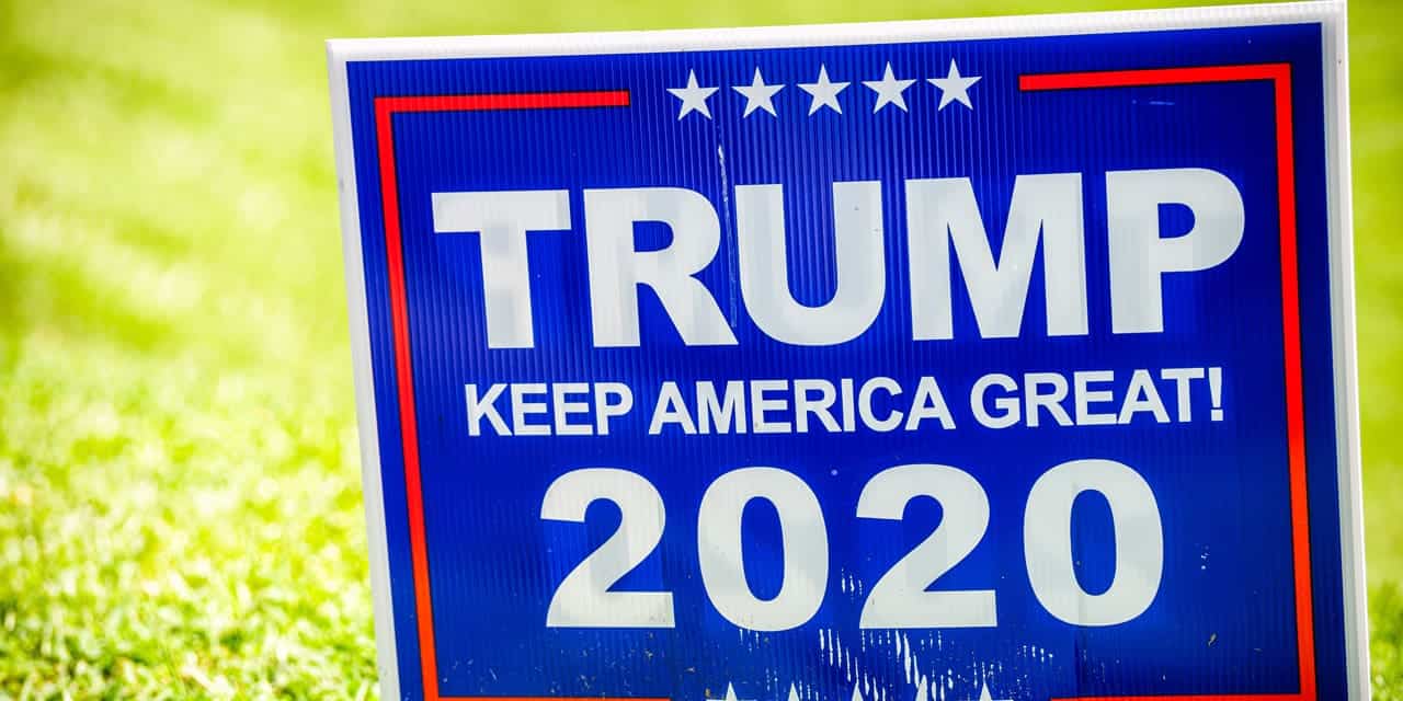 Trump 2020 yard sign