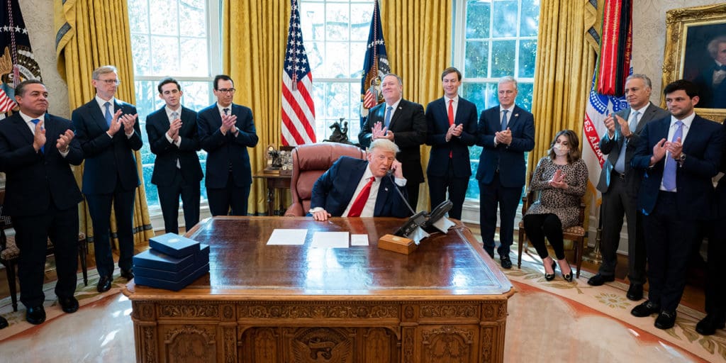 President Donald J. Trump participates in a phone call with Sudanese Chairman of the Sovereignty Council Abdel Fattah al-Burhan