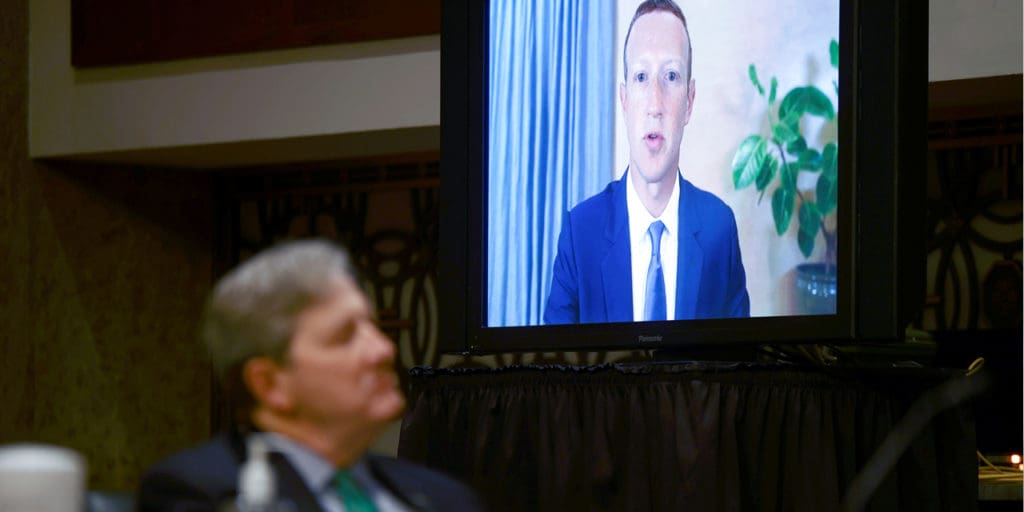 Senate Judiciary Committee holds hearing about Facebook and Twitter's content moderation decisions on Capitol Hill in Washington