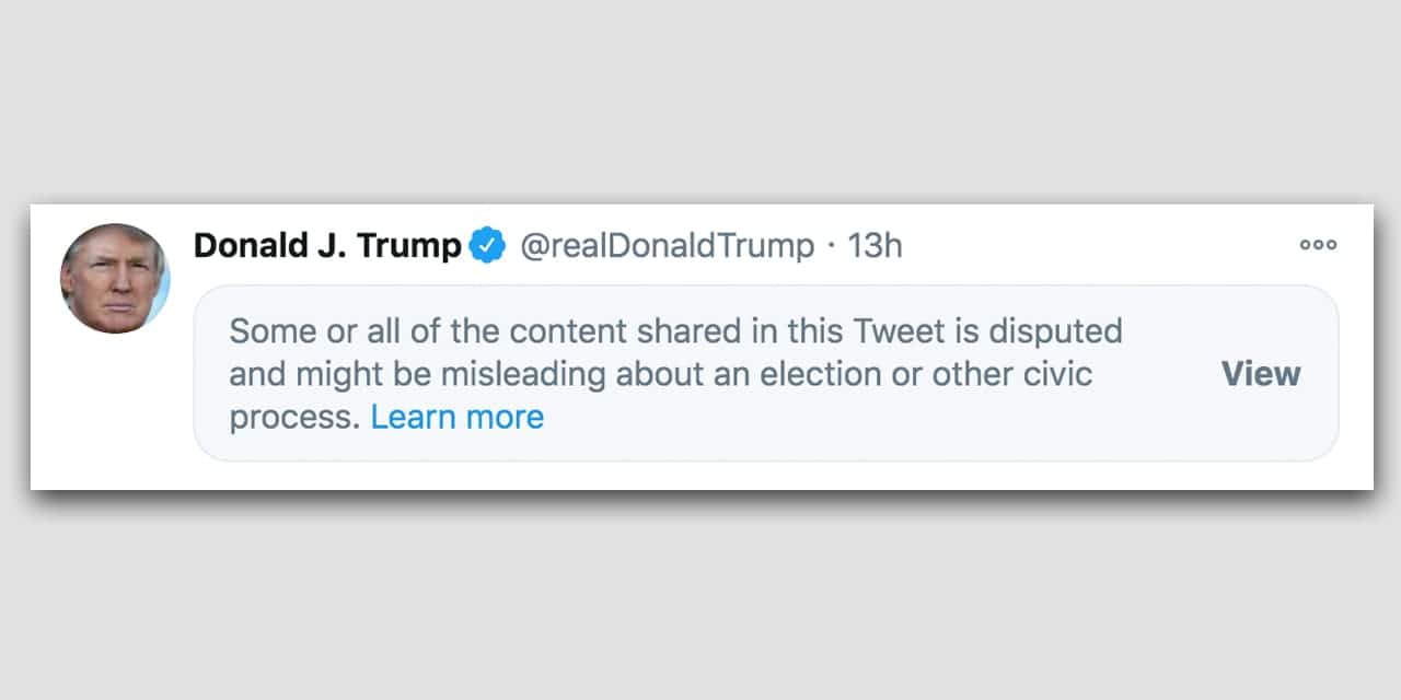 A tweet from President Trump
