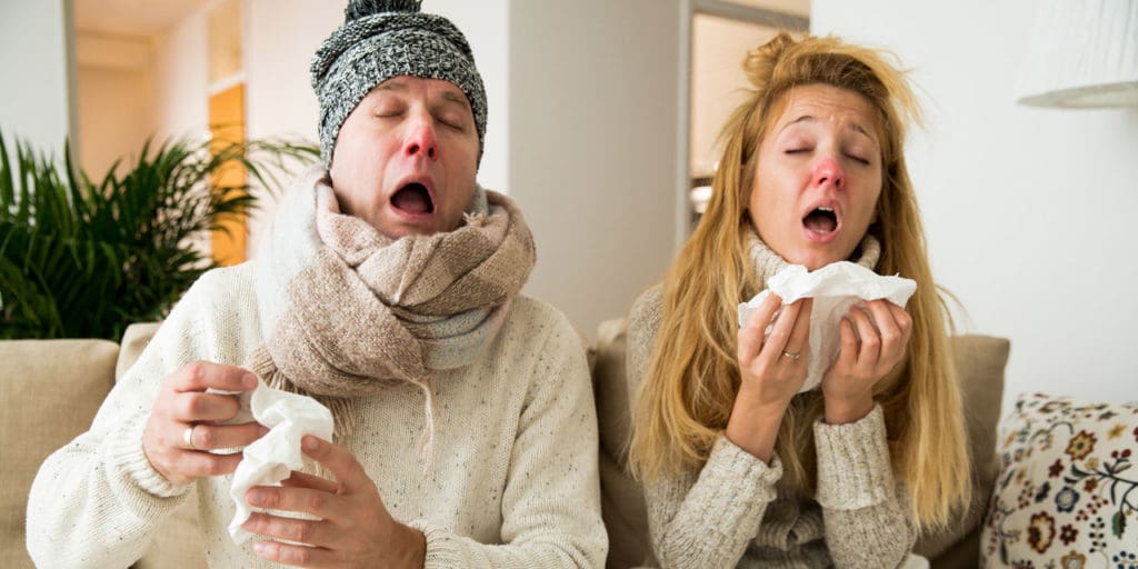 A couple with the flu||