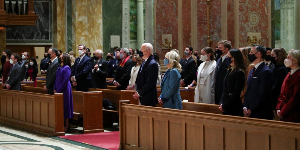 Biden attending Mass