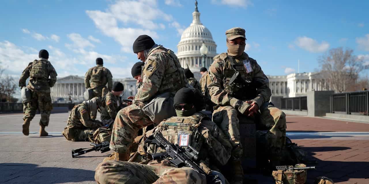 National Guard outside the Capitol