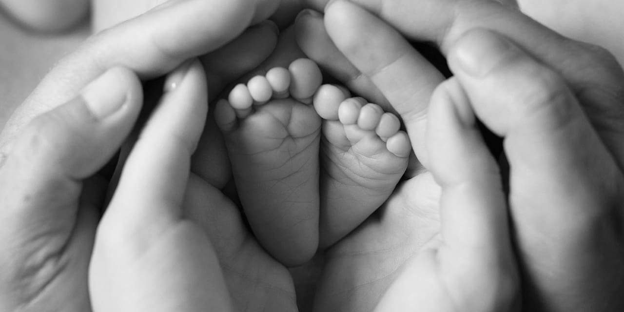 Newborn baby feet