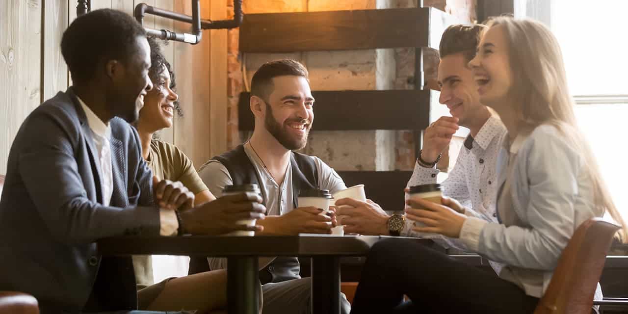 Friends at a coffee shop