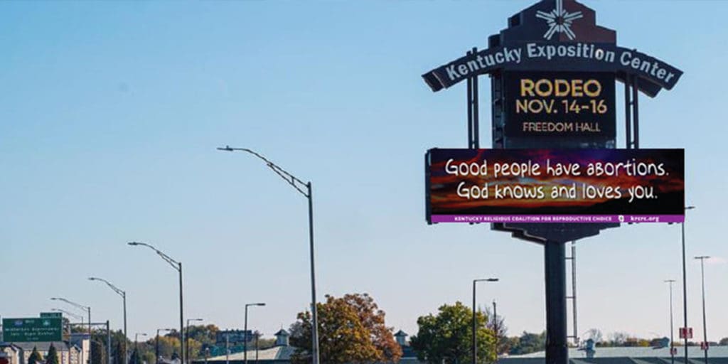 Kentucky Religious Coalition for Reproductive Choice billboard
