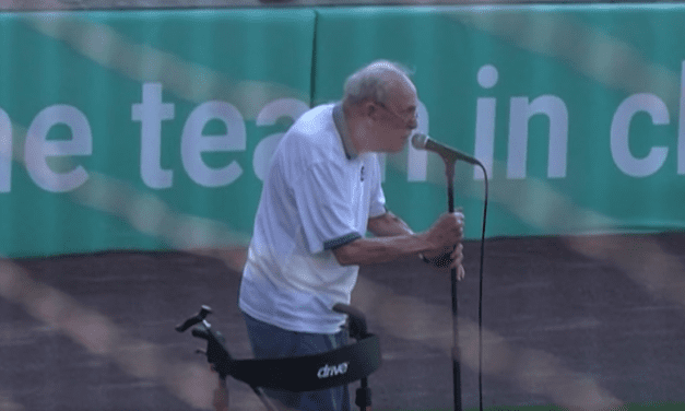 96-Year-Old World War II Veteran Sings National Anthem at Ballgame