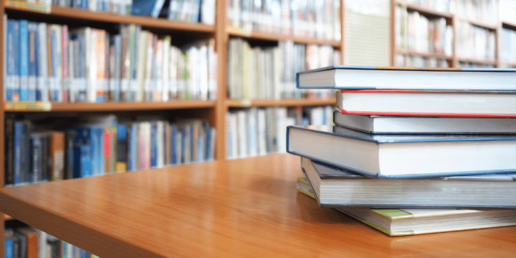 books in school library