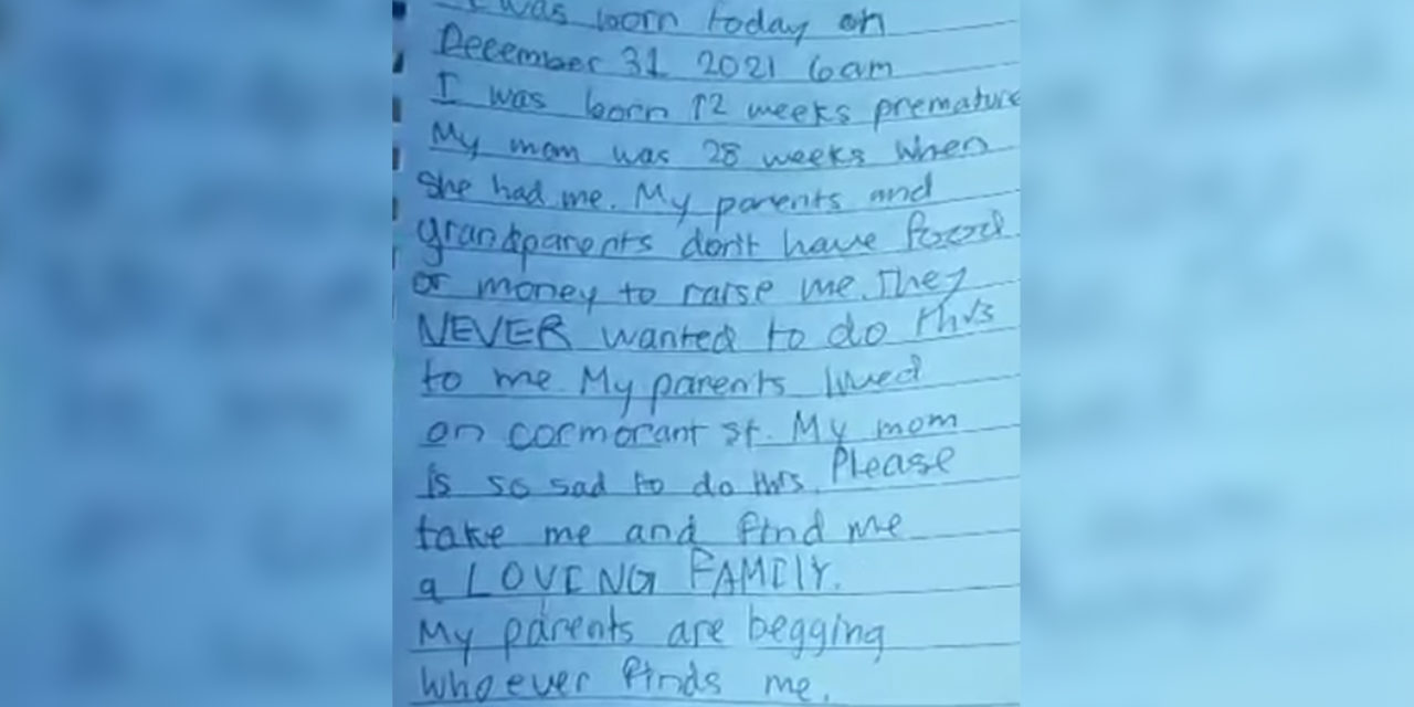 Baby Abandoned in Fairbanks Found with Desperate Note from Mother