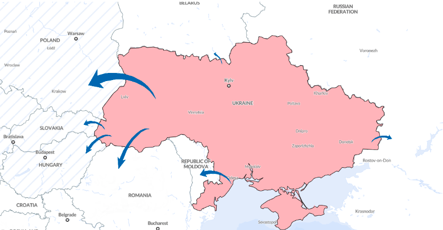 Ukraine Refugees Map