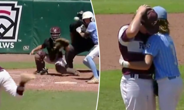 Little Leaguer Beaned by Pitch Comforts Distraught Pitcher
