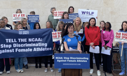 Women Athletes Rally at NCAA Convention to ‘Keep Women’s Sports Female’