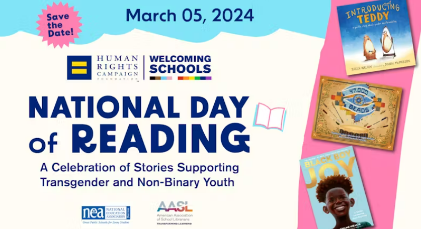National Day of Reading Celebrates ‘Stories Supporting Transgender and Non-Binary Youth’