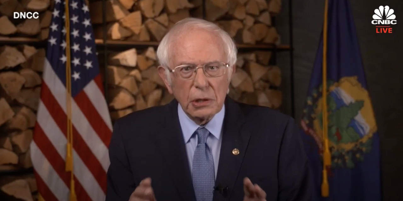 Bernie Sanders at the 2020 Democratic National Convention