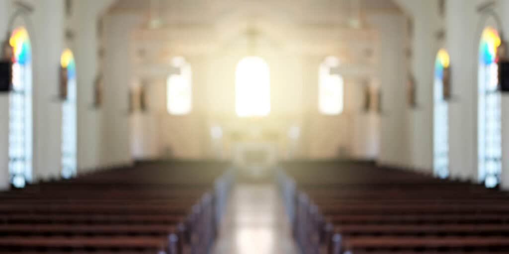 Empty church sanctuary