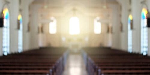 Empty church sanctuary