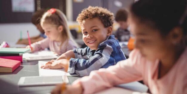 Boy in classroom