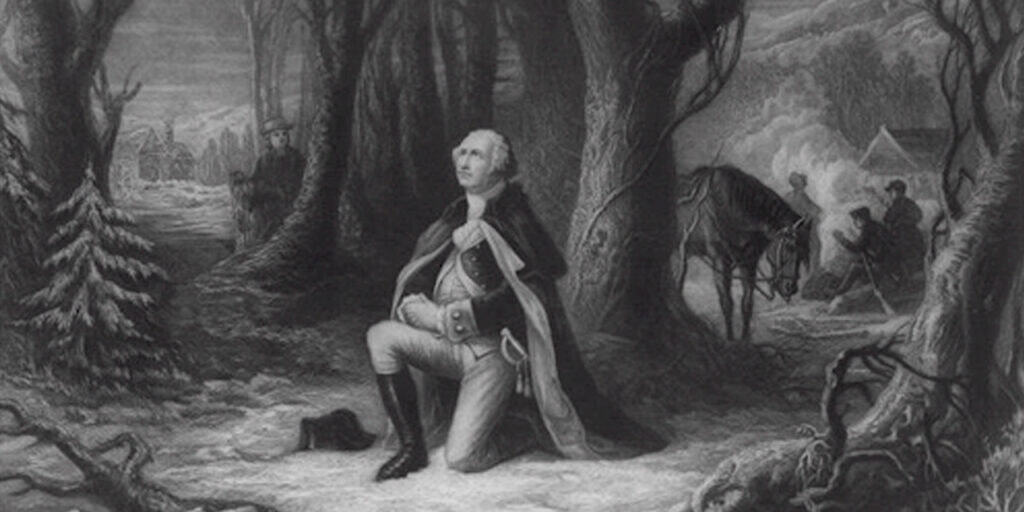George Washington praying