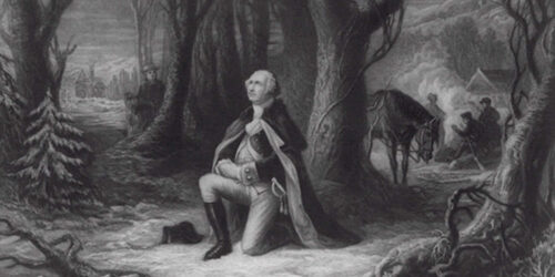 George Washington praying