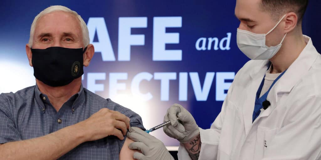VP Mike Pence receives the COVID-19 Vaccine