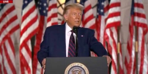 President Trump speaking at the Republican National Convention