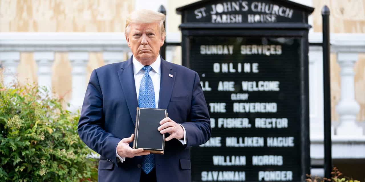 President Trump at St. John’s Episcopal Church