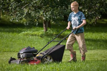 Teenager Lawnmowing|Teen Lawnmowing