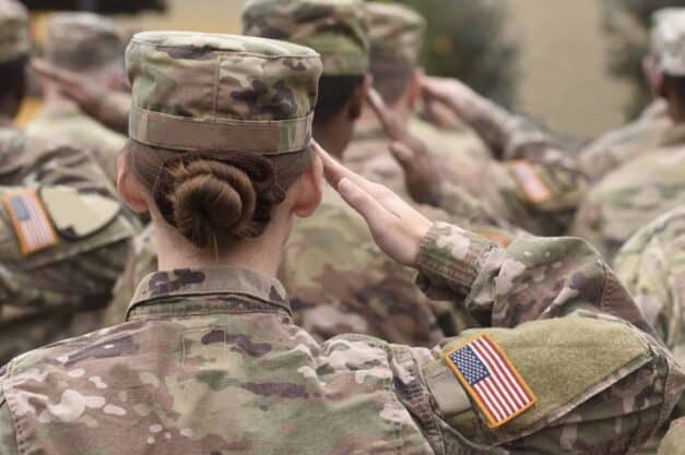Woman Salute Military