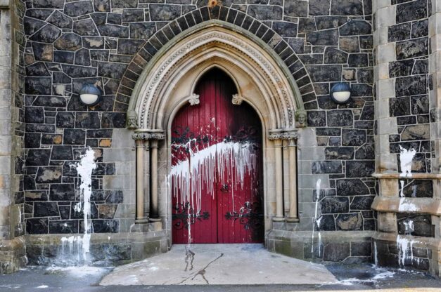 Church Vandalized|Catholic Church Vandalized