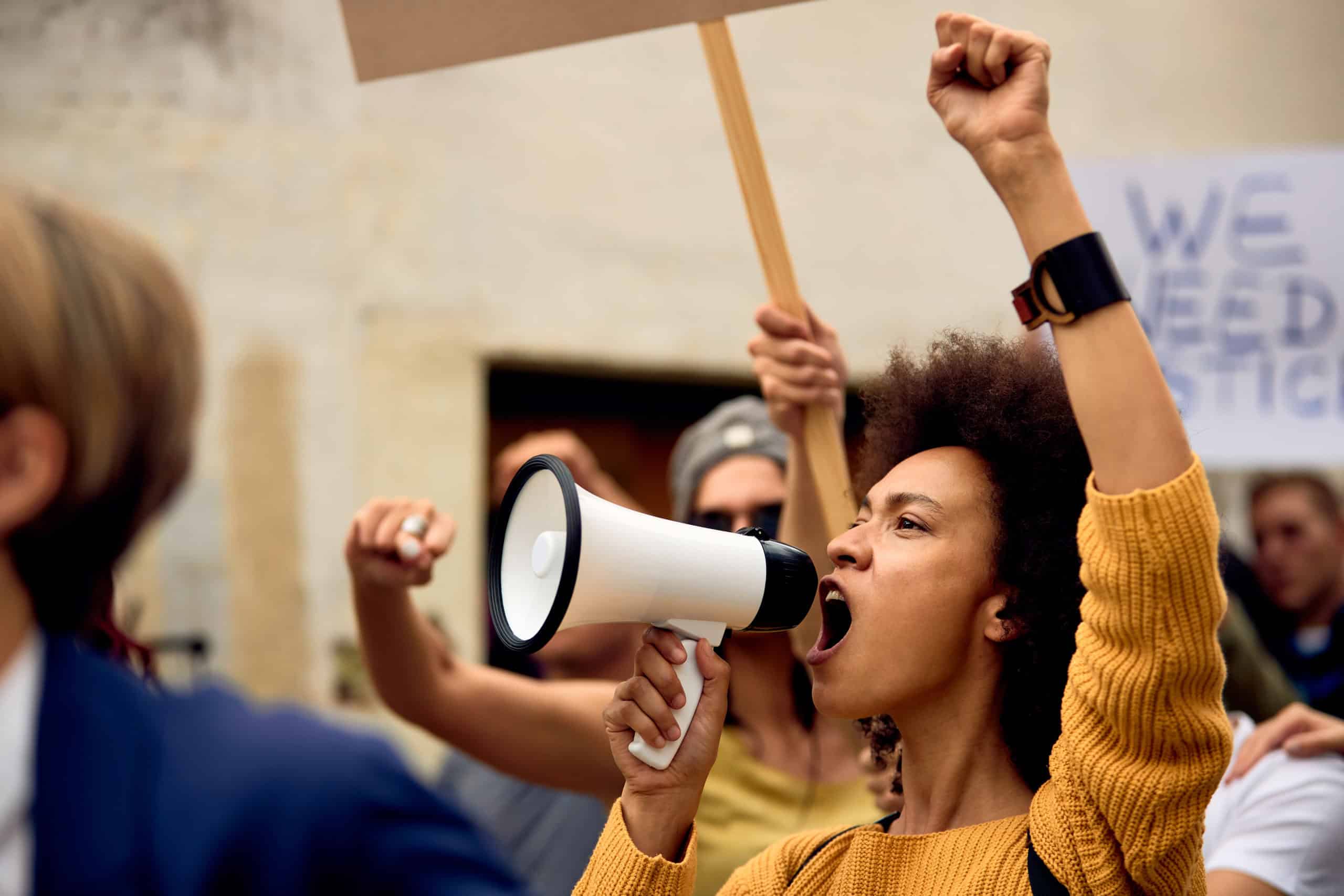 Young Woman Protesting|Americans Voting