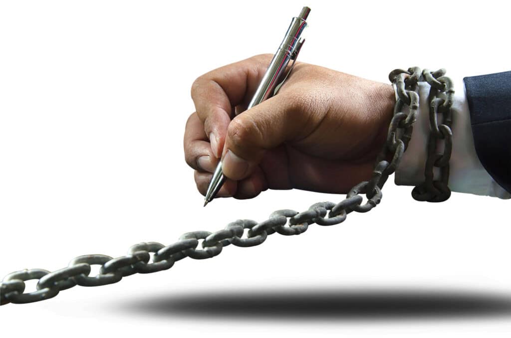 Pen Hand Chained