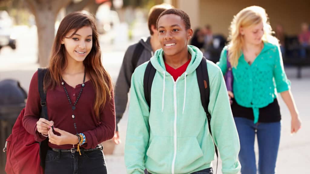 Three high school students