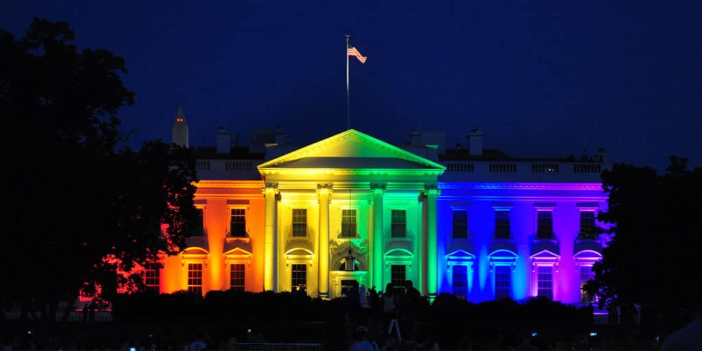 The White House lit up after the Obergefell decision