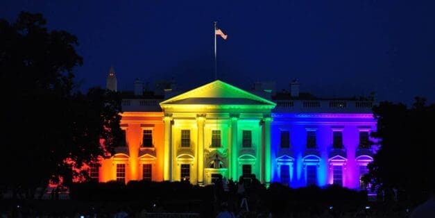 The White House lit up after the Obergefell decision